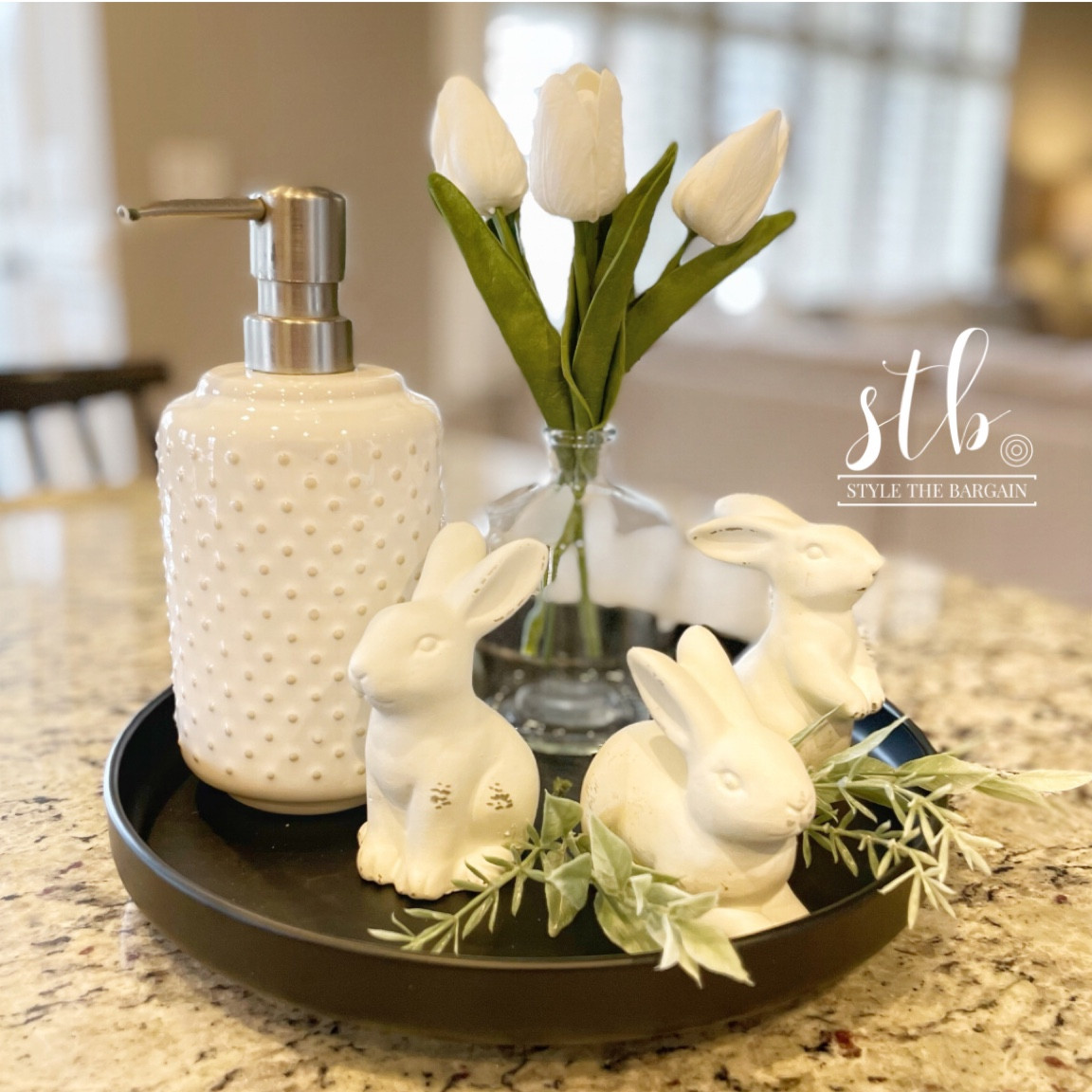 The cement bunnies are the perfect spring accent on my soap pump tray! #LTKSpringSale

#LTKSeasonal #LTKhome