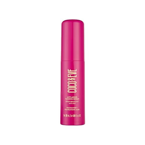 Coco & Eve Anti-Aging Tanning Serum - Face tanner with Skincare Actives for Gradual, Hydrating Glow. Natural Self Tanning Bronzer, with Niacinamide & Antioxidants for Healthy Glowing Skin (1.01 Fl Oz) | Amazon (US)