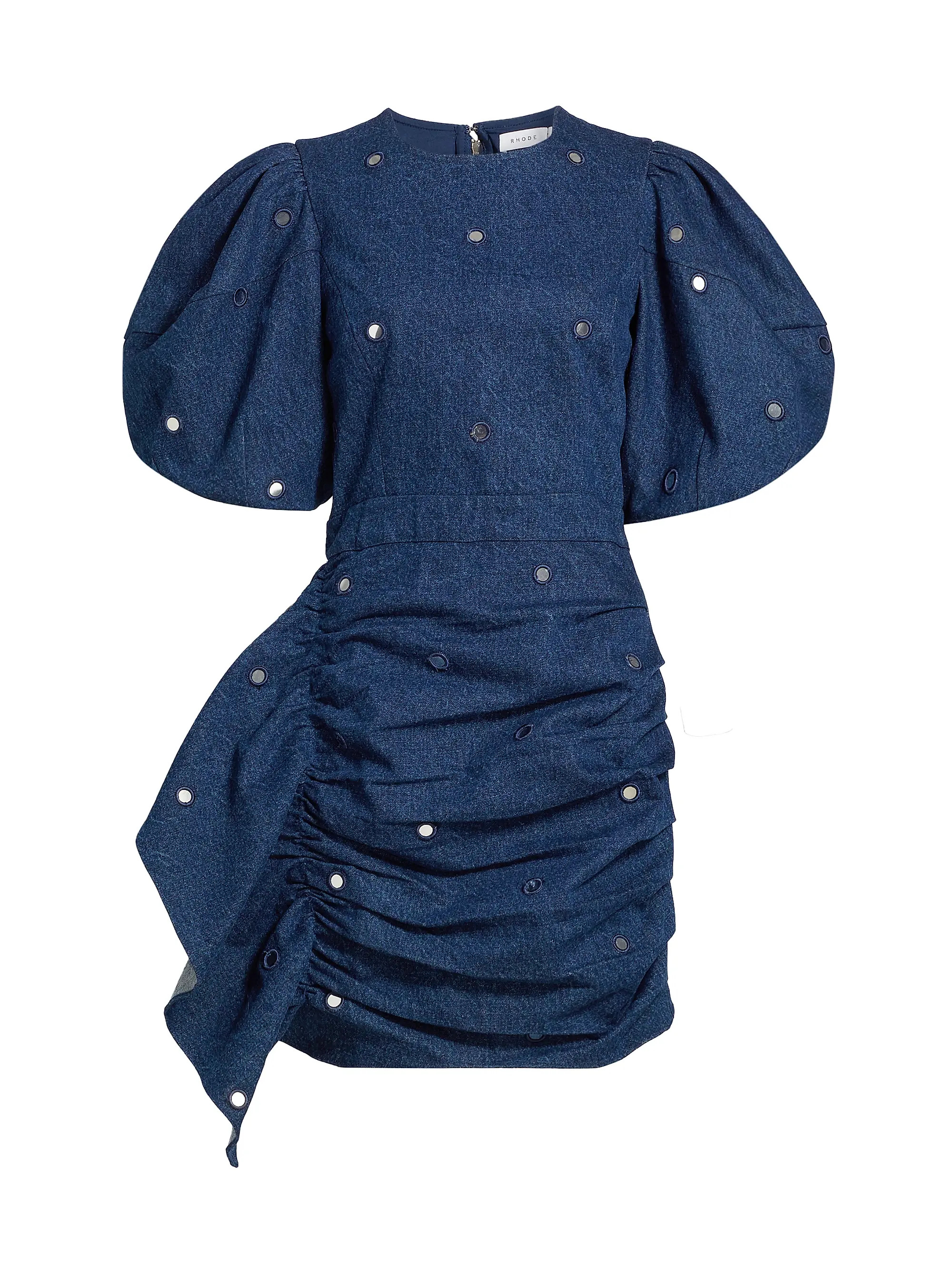 Pia Denim Embellished Minidress | Saks Fifth Avenue