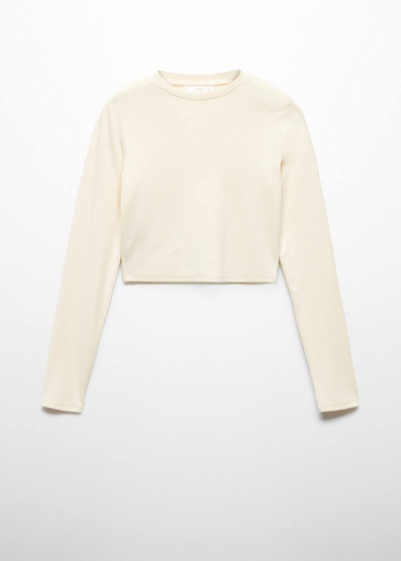 Recherche: crop top blanc manche longue (1) | Mango France | MANGO (FR)