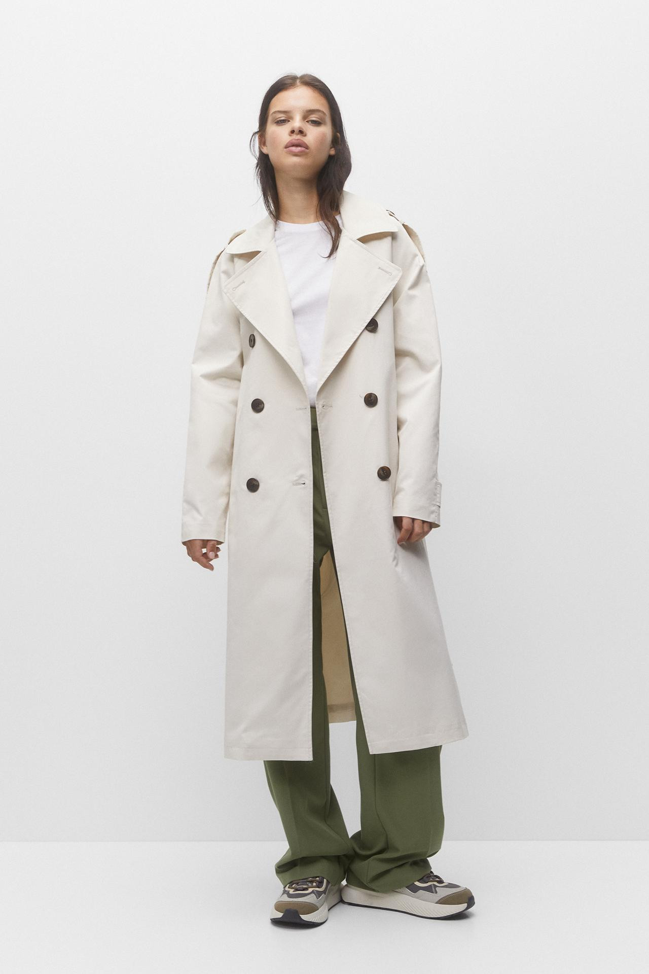 Belted trench coat | PULL and BEAR UK