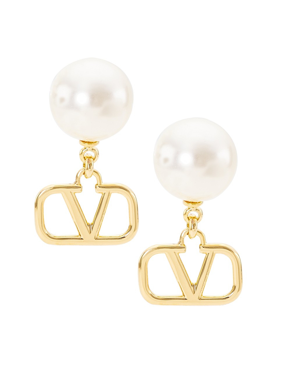 VLogo Stud Earrings | Saks Fifth Avenue
