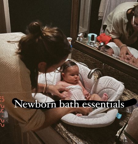 Newborn bath essentials. Baby bath time. Baby flower bath. 

#LTKbaby