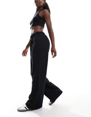 Cotton On classic wide leg trackpant in black | ASOS (Global)