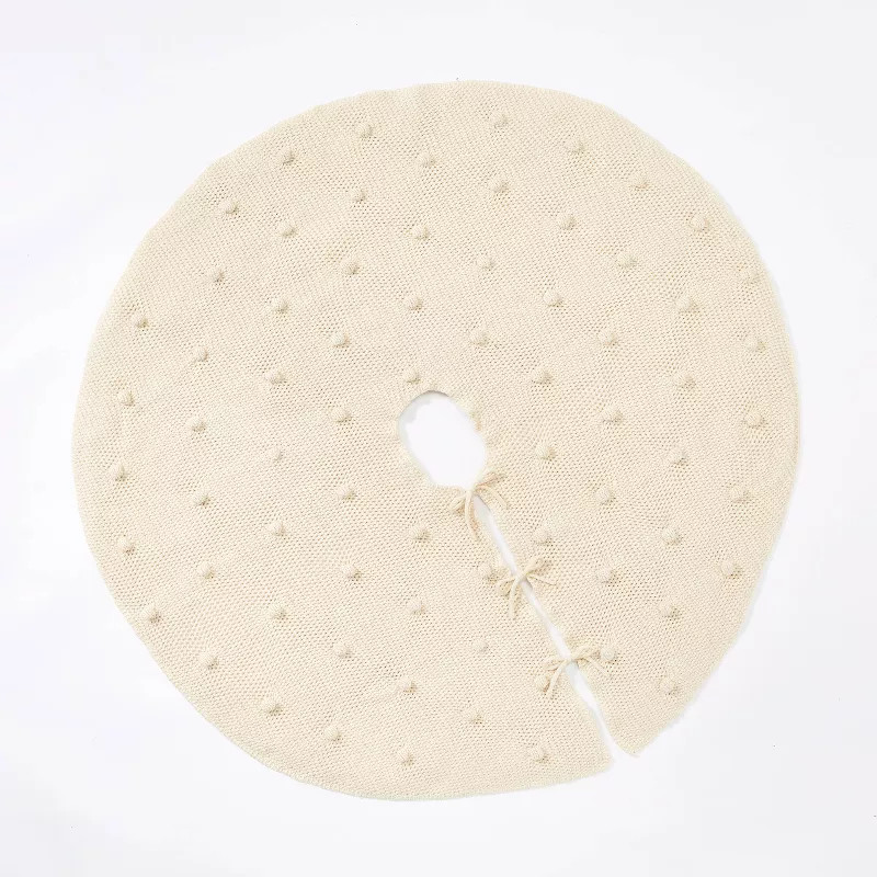 Bobble Knit Tree Skirt Cream - Threshold™ designed with Studio McGee | Target