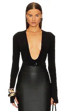 Long Sleeve Deep U Neck Bodysuit
                    
                    Norma Kamali | Revolve Clothing (Global)