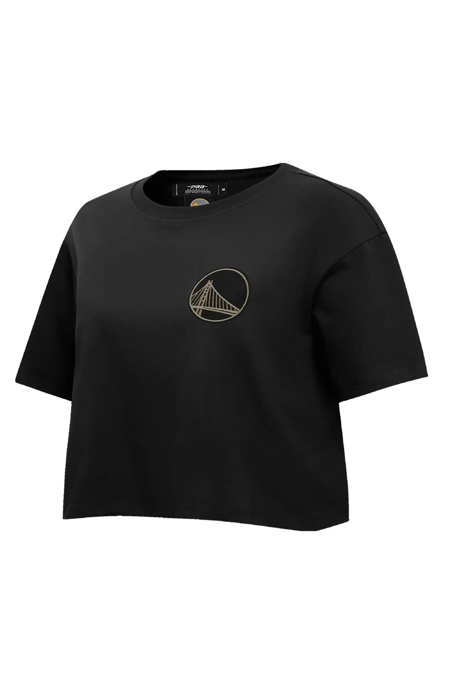 Women's Pro Standard Black Golden State Warriors Holiday Glam Boxy T-Shirt | Nordstrom
