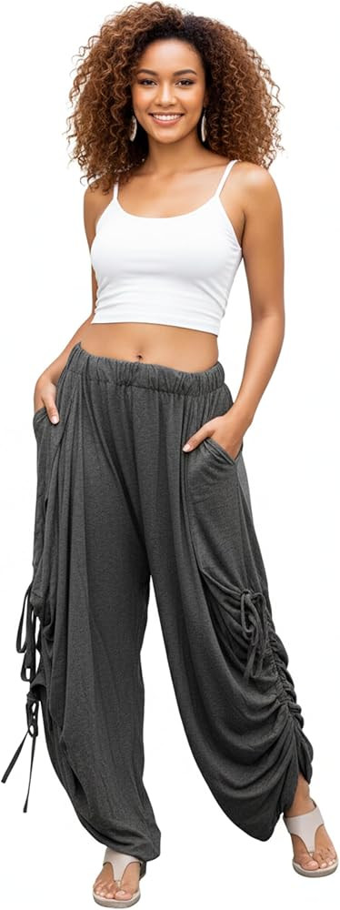 Thaluta Women's Palazzo Pants Wide Leg Lounge Convertible Maxi Skirt with Pockets Casual Comfy Tr... | Amazon (US)