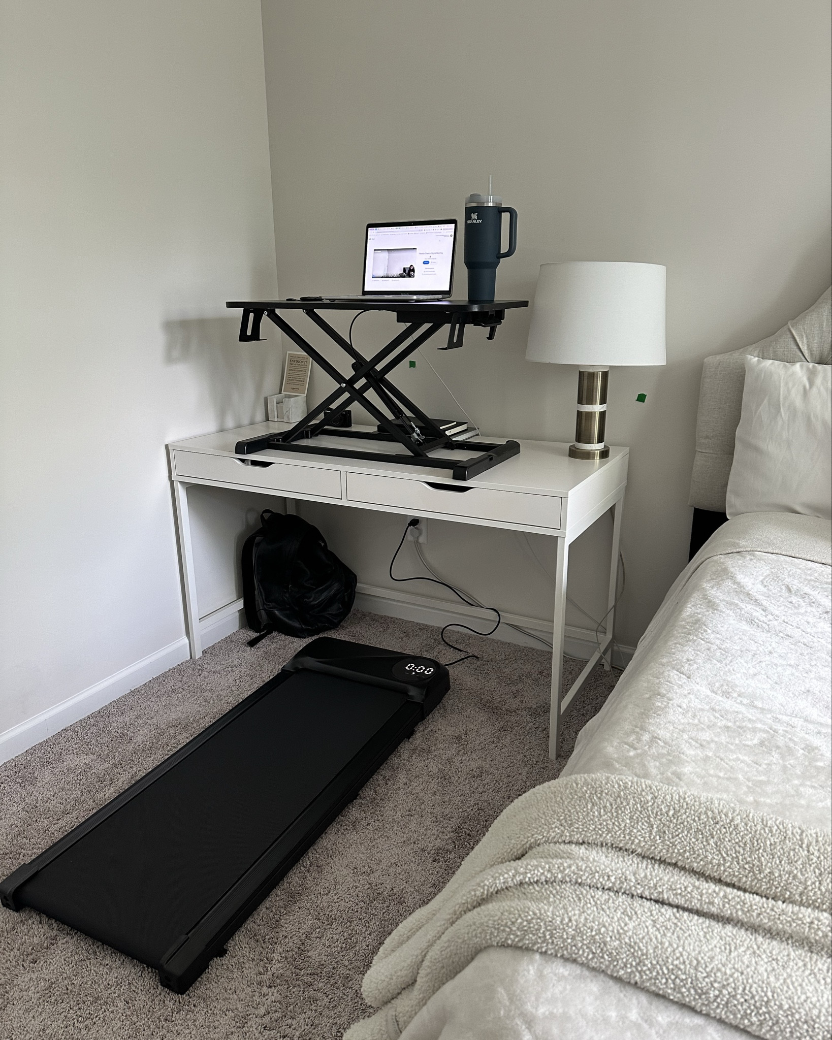 My Review: 

It took me well over a year before I finally invested in a walking pad for my desk. Not because I didn’t want one, but rather because there are SO many options out there that it’s overwhelming to know which choice to make. I wanted to ensure that I’d make a choice I wouldn’t regret.

I’ve had my treadmill since December 2023 and it’s a purchase I do not regret at all. I knew I wanted something that wasn’t crazy high price-wise, but also looked sleek and cute while left out. I needed something entirely black and I wanted it to be pretty to look at. lol

For storage, I simply tuck it underneath my bed. There are wheels hidden at the front that help me to easily push and pull it so I can put it away easily. 

It comes with a cute little remote so I can turn it on/off and adjust the speed!

My monitor riser is also wonderful! Again, I wanted something sleek and all black to match. I love that I can expand it however high or low I need it to be. I already have a great desk and didn’t want to buy an entirely new desk just to have a standing one for walking pad use. Getting this riser was the perfect solution and it also fits under my bed! 🙌🏽

Have any questions? I’m happy to answer! Leave a comment and I’ll get back to you!

#LTKFitness #LTKHome #LTKActive