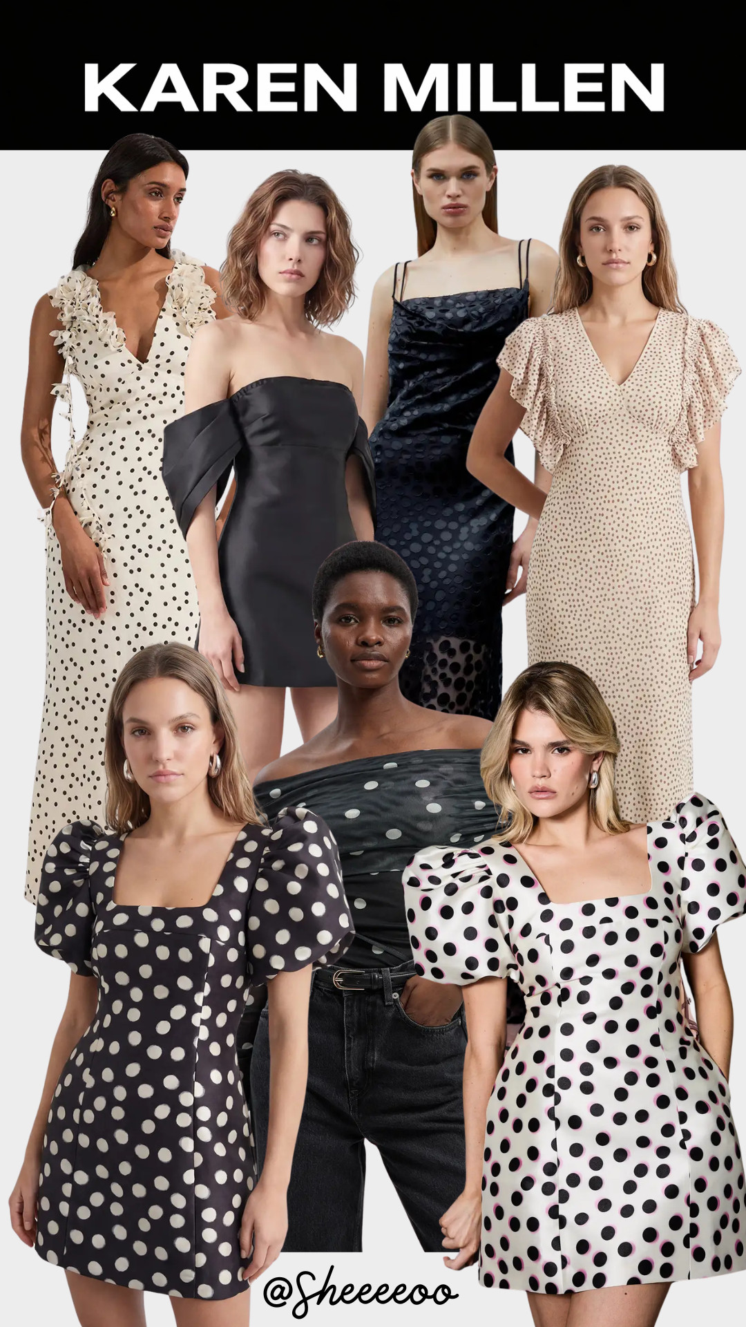 Karen Millen, Warehouse, petite, polka dot, animal print, zebra print, ruched top, applique, mono style, black dress, mini dress, midi skirt, statement print, evening wear, trendy fashion 

 #LTKuk #LTKspring #LTKstyletip