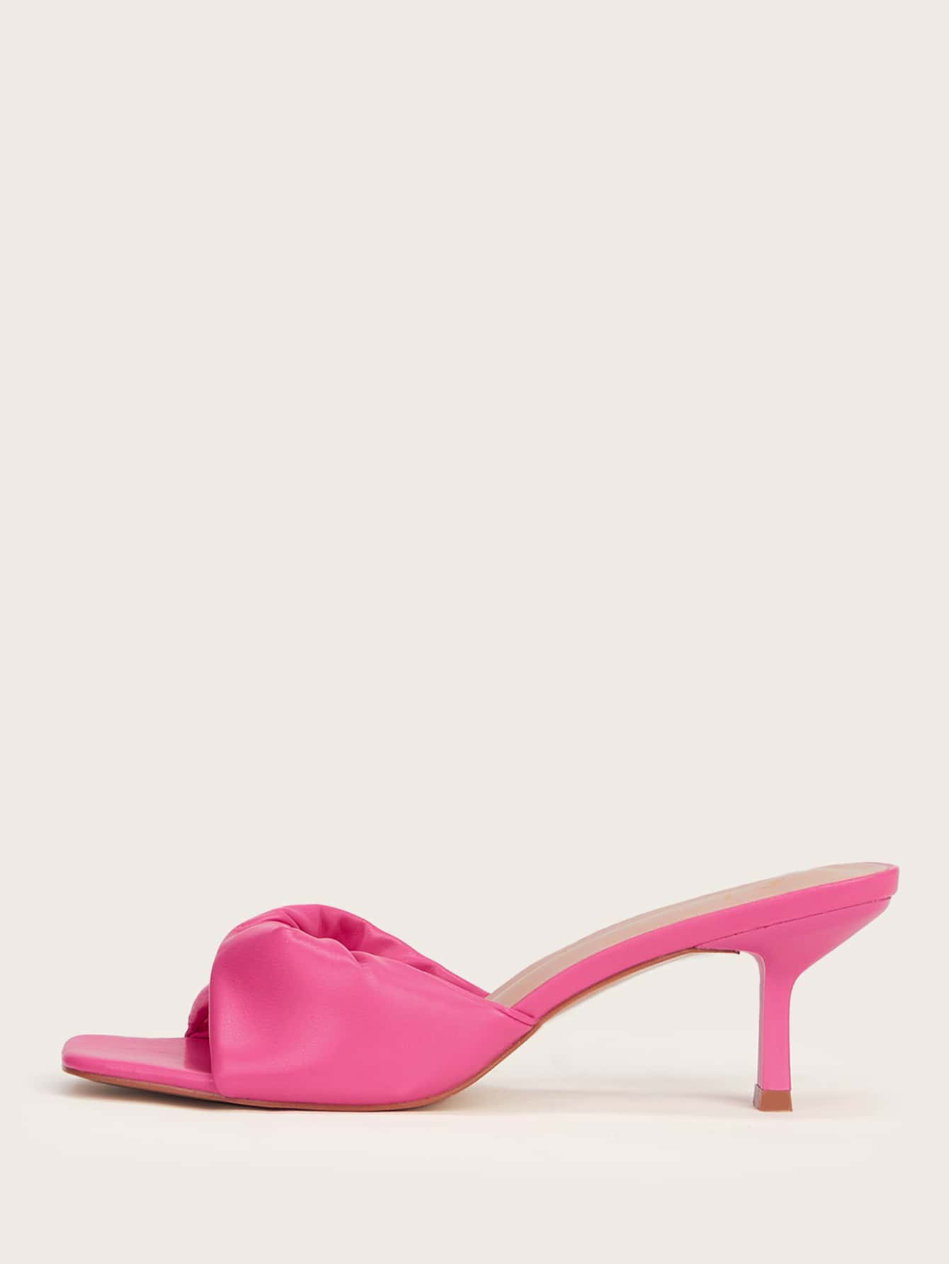 Twist Detail Stiletto Heeled Mule Sandals | SHEIN