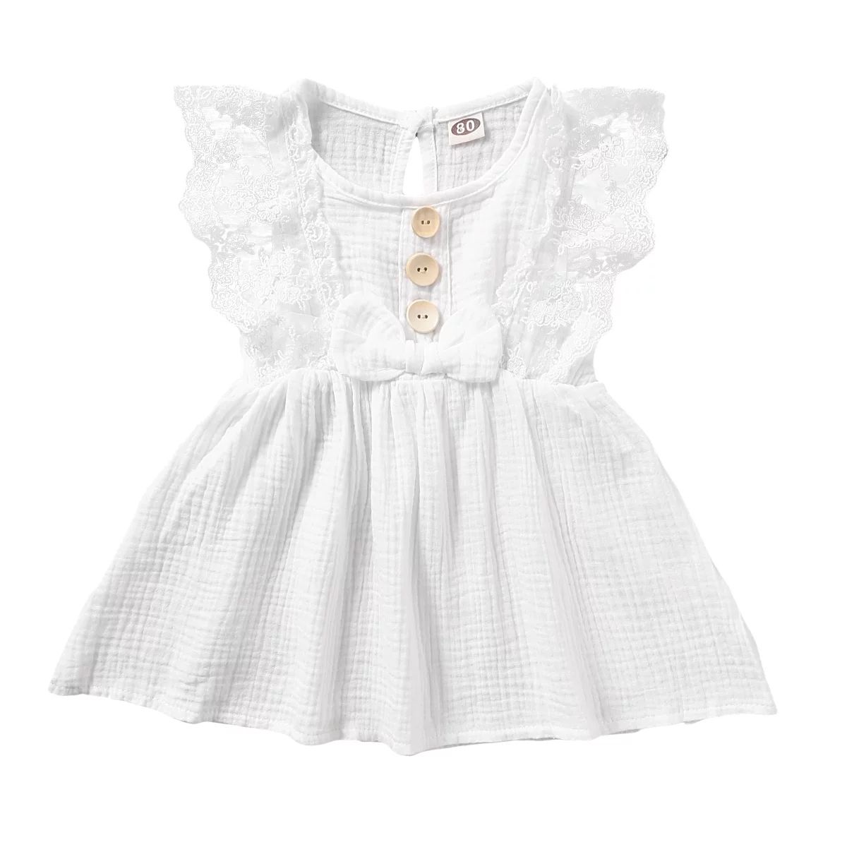 Infant Baby Girl Clothes Baby Girl Dress Sleeveless Dress Lace Sleeve Summer Dress Baby Girl Part... | Walmart (US)