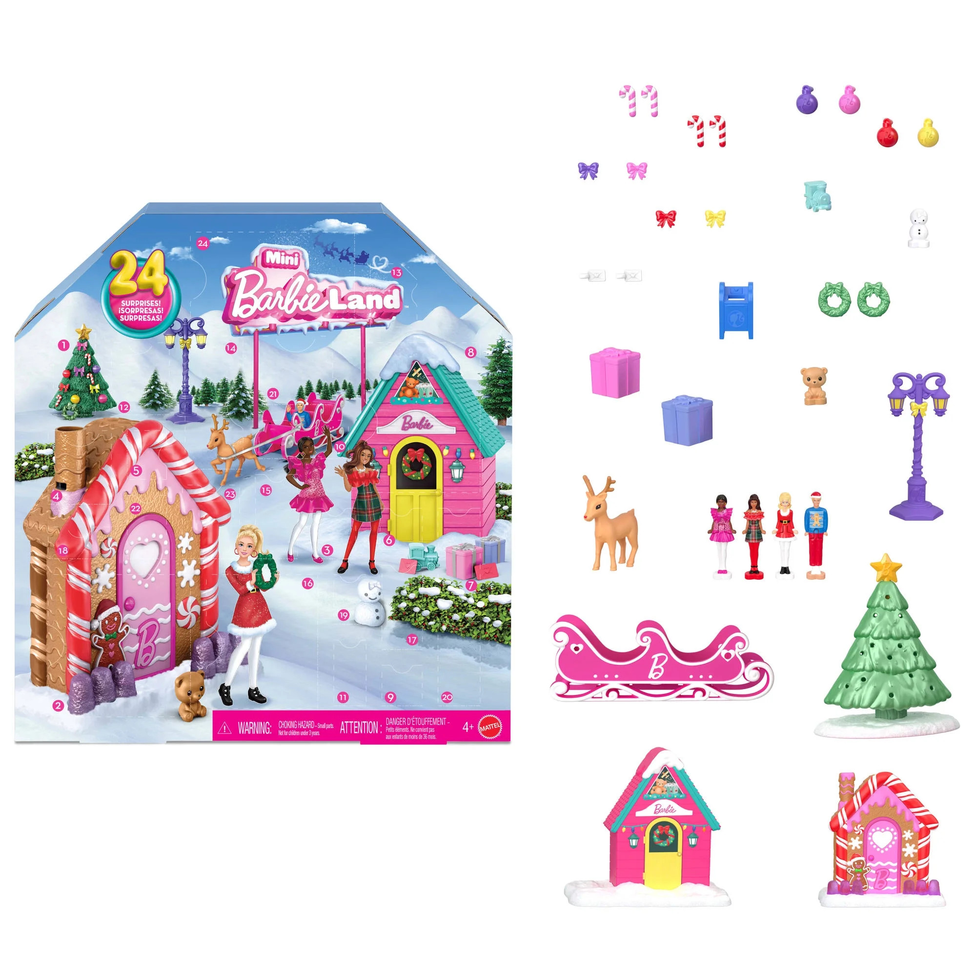 Barbie Mini BarbieLand Collectible 2025 Advent Calendar with 1.5-inch Dolls and 24 Days of Surpri... | Walmart (US)