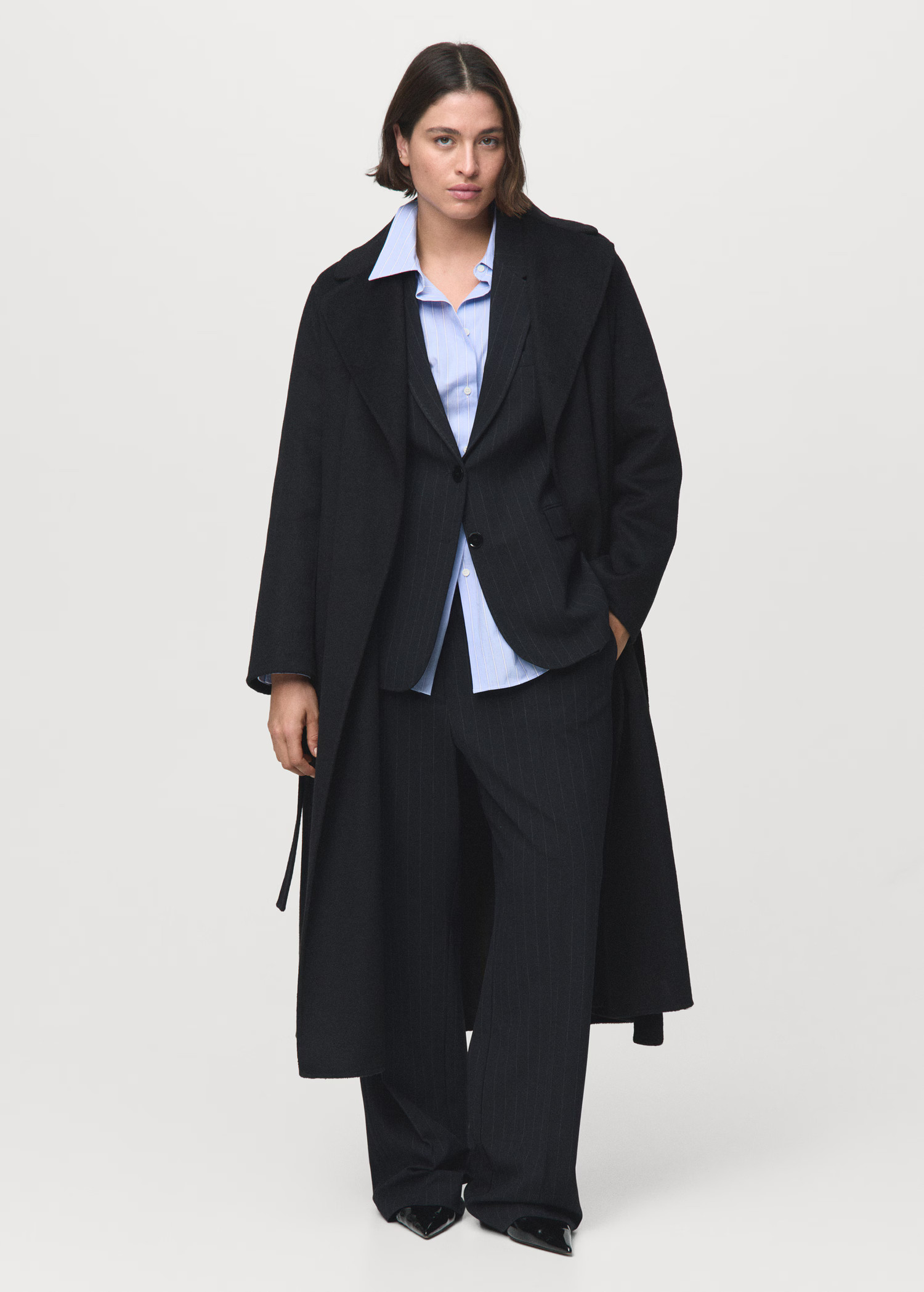 Handmade wool coat with belt - Women | MANGO USA | Mango (US/MX/AU)