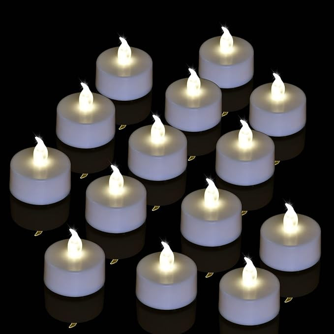 Brigle LED Tea Lights, Battery-Powered Tea Lights Flameless Candles Warm White 24 Pack Wedding Li... | Amazon (US)