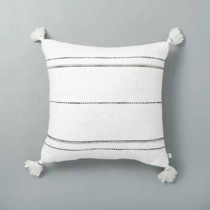 Dotted Stripes with Tassels Throw Pillow - Hearth & Hand™ with Magnolia | Target