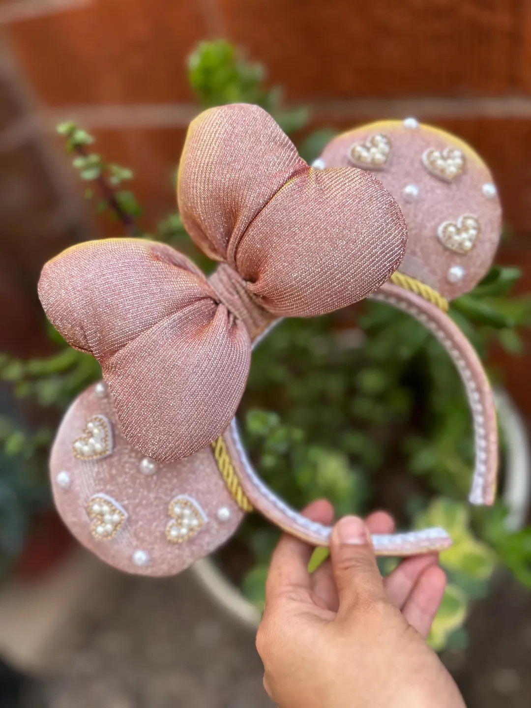 Mauve Hearts Minnie Ears - Etsy | Etsy (US)