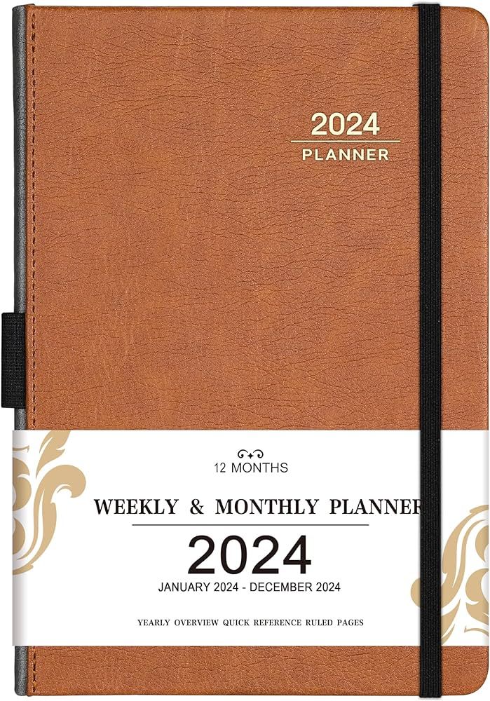 2024 Planner - 2024 Weekly Monthly Planner, January - December 2024, 5.85'' x 8.5'' Calendar Plan... | Amazon (US)