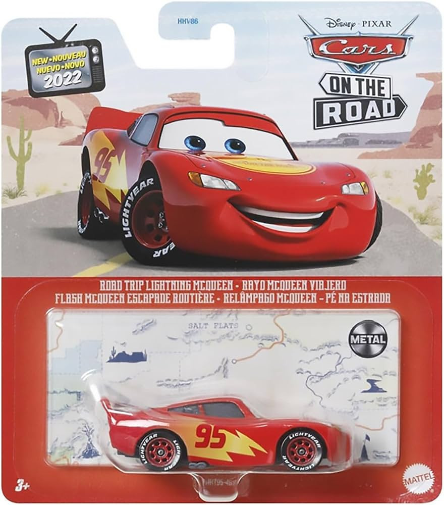 Disney Pixar Cars Road Trip Lightning McQueen 1:55 Scale | Amazon (US)