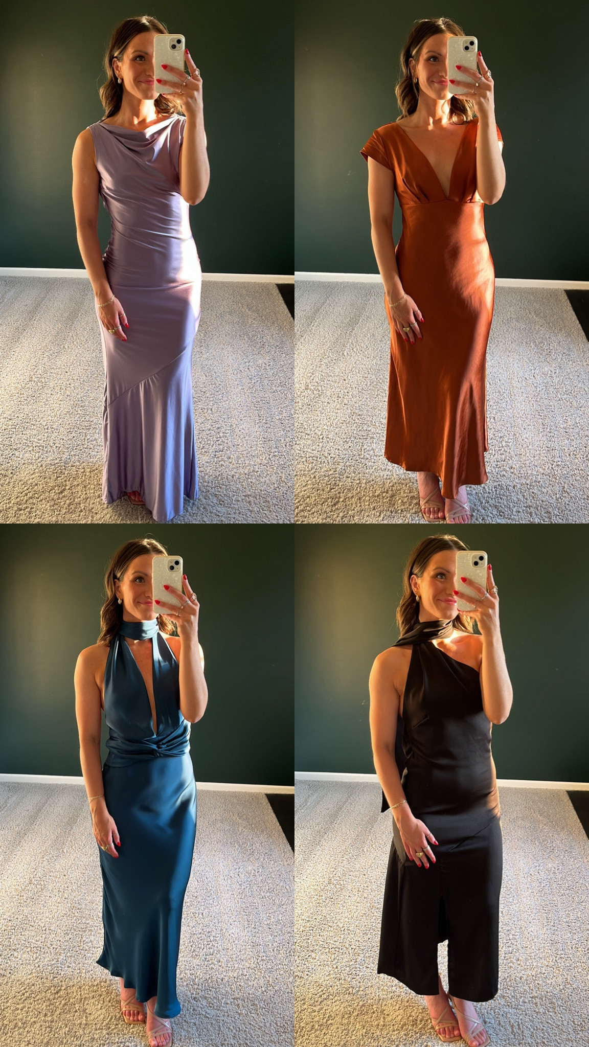 4 of my favorite wedding guest dresses for fall 🫶🏼 wearing a small in all 4. 

#LTKWedding #LTKFindsUnder50 #LTKSeasonal