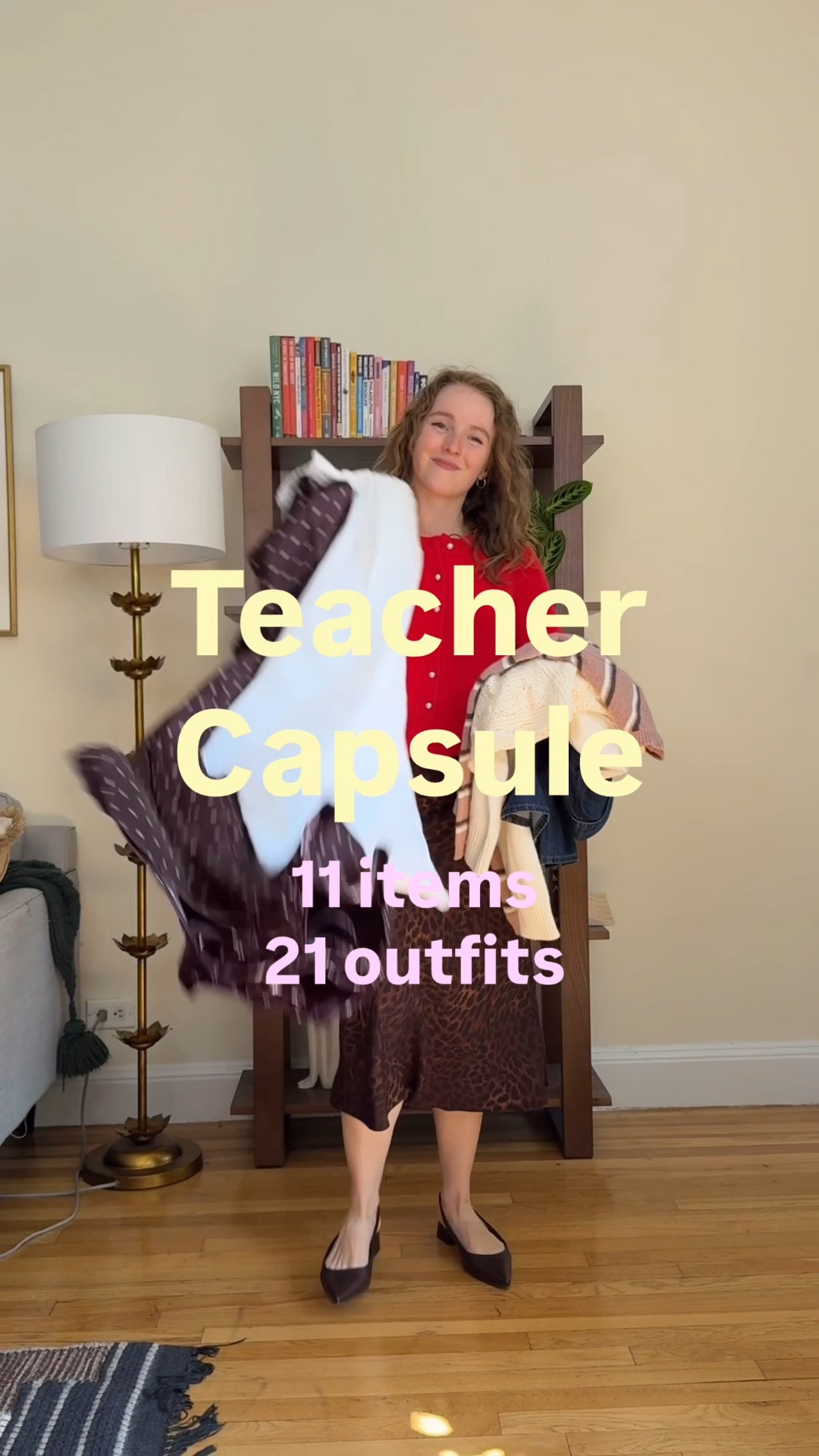 Teacher capsule/ work capsule for fall transition. (I’m 5ft 2 117 lbs)
0 petite in green pants
Xs regular navy pants 
Xs petite leopard skirt
Xs petite white skirt
Xs petite brown dress
Xs navy linen dress
Xs red cardigan
Small cashmere striped cardigan 
Xs cream knit top
Small denim top
Xs white button cardigan

#LTKWorkwear #LTKSaleAlert