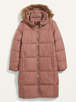 Frost-Free Long Hooded Puffer Jacket for Women | Old Navy (CA)