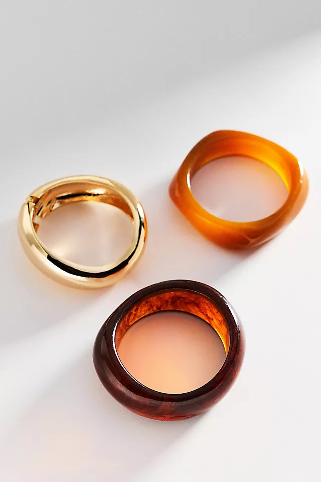 Resin Bangle Bracelets, Set of 3 | Anthropologie (US)