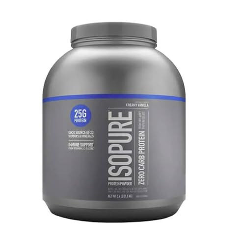 Generic Isopur'e Zero Carb Whey Protein Powder, Creamy Vanilla, 3.4lb | Amazon (US)