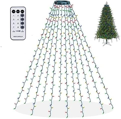 Dazzle Bright Christmas Tree Lights, 360 LED Waterfall Tree Topper Lights with Remote & 8 Lighting M | Amazon (US)