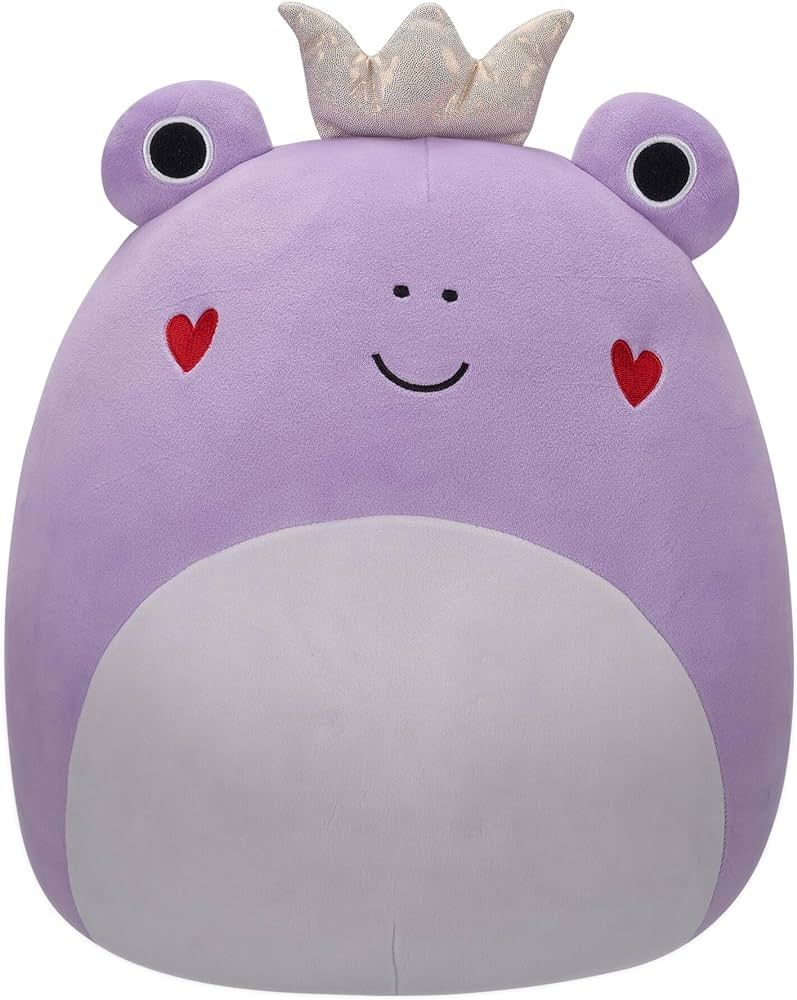 Squishmallows Original 14-Inch Francine Purple Frog with Heart Cheeks and Gold Crown - Official J... | Amazon (US)