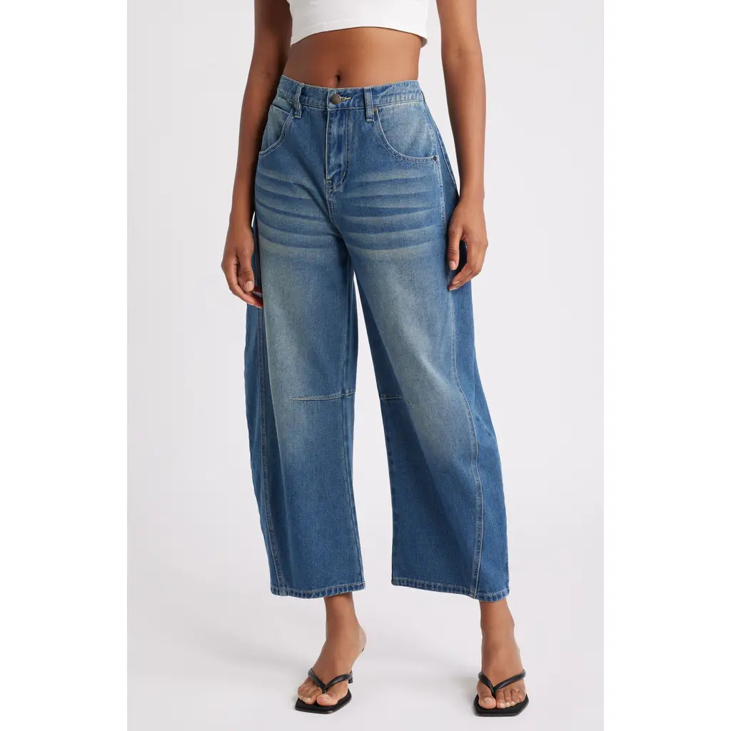 PTCL Loose Barrel Leg Jeans in Indigo at Nordstrom, Size 27 | Nordstrom