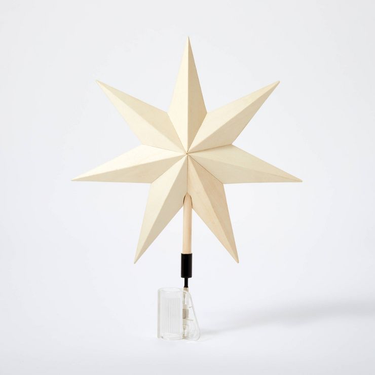 Wood Tree Topper Beige - Threshold&#8482; designed with Studio McGee | Target