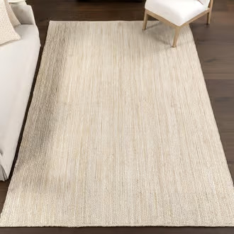 Rugs USA Off White Maui Jute Braided rug - Casuals Rectangle 4' x 6' | Rugs USA