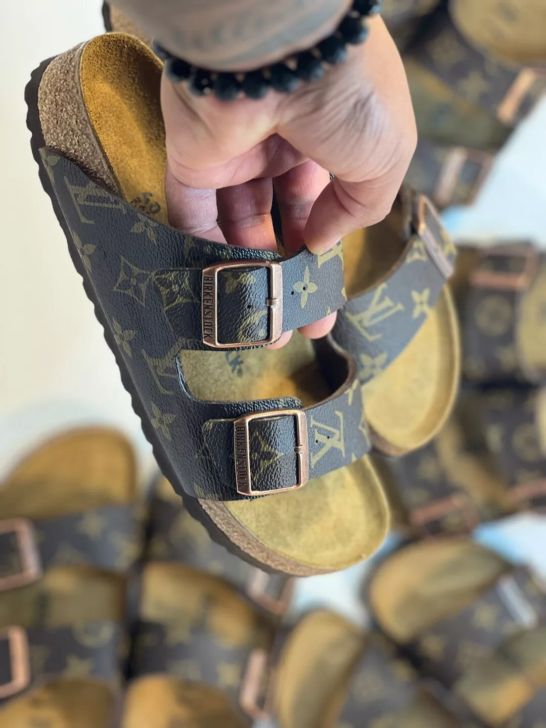 Birkenstock, Shoes, Louis Vuitton Handcustom Birkenstocks