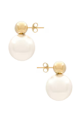 SHASHI Empress Pearl Earring in Gold & Pearl from Revolve.com | Revolve Clothing (Global)