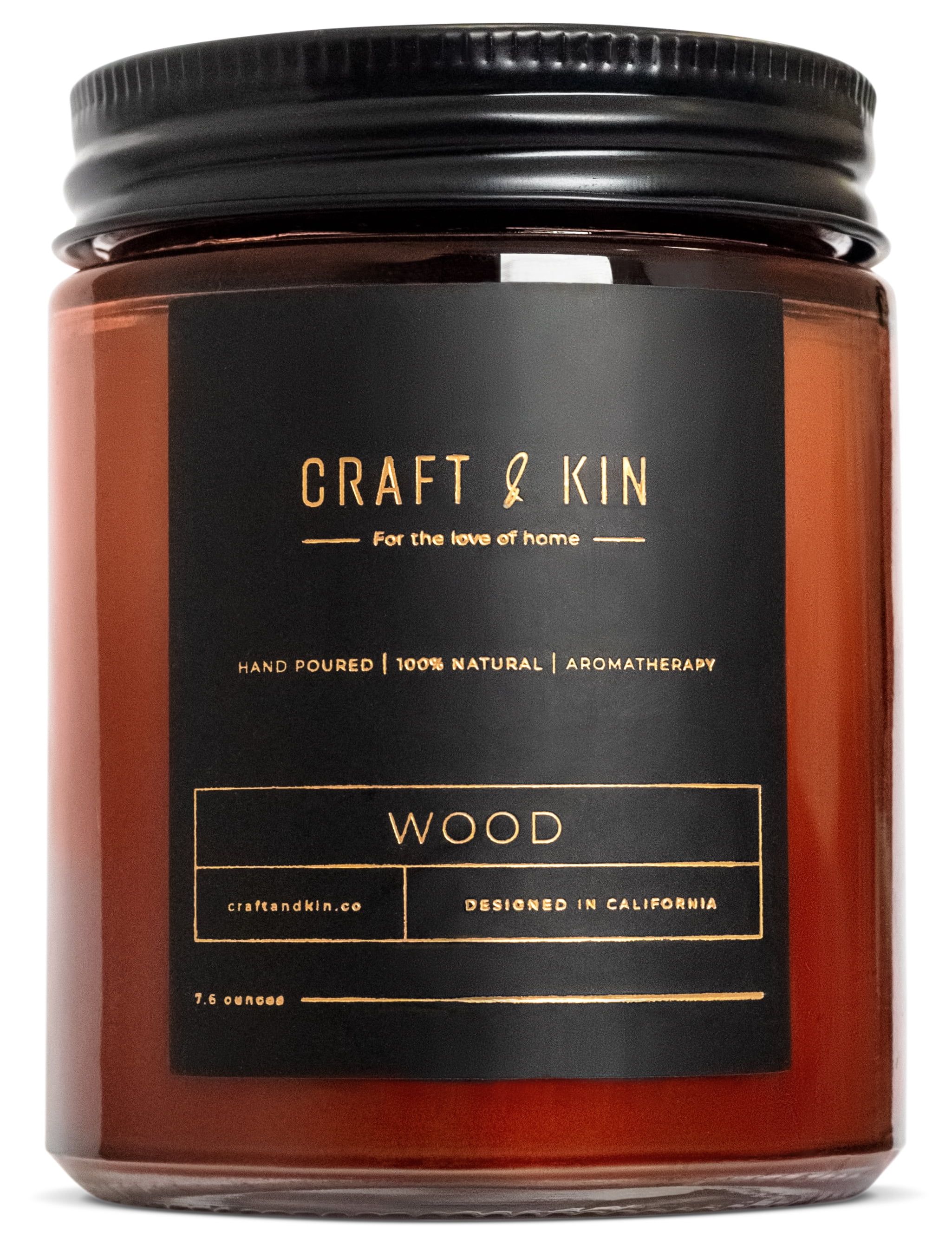 Scented Candles for Men | Premium Wood Soy Candles for Men & Women | All-Natural Soy Candles, Rus... | Walmart (US)
