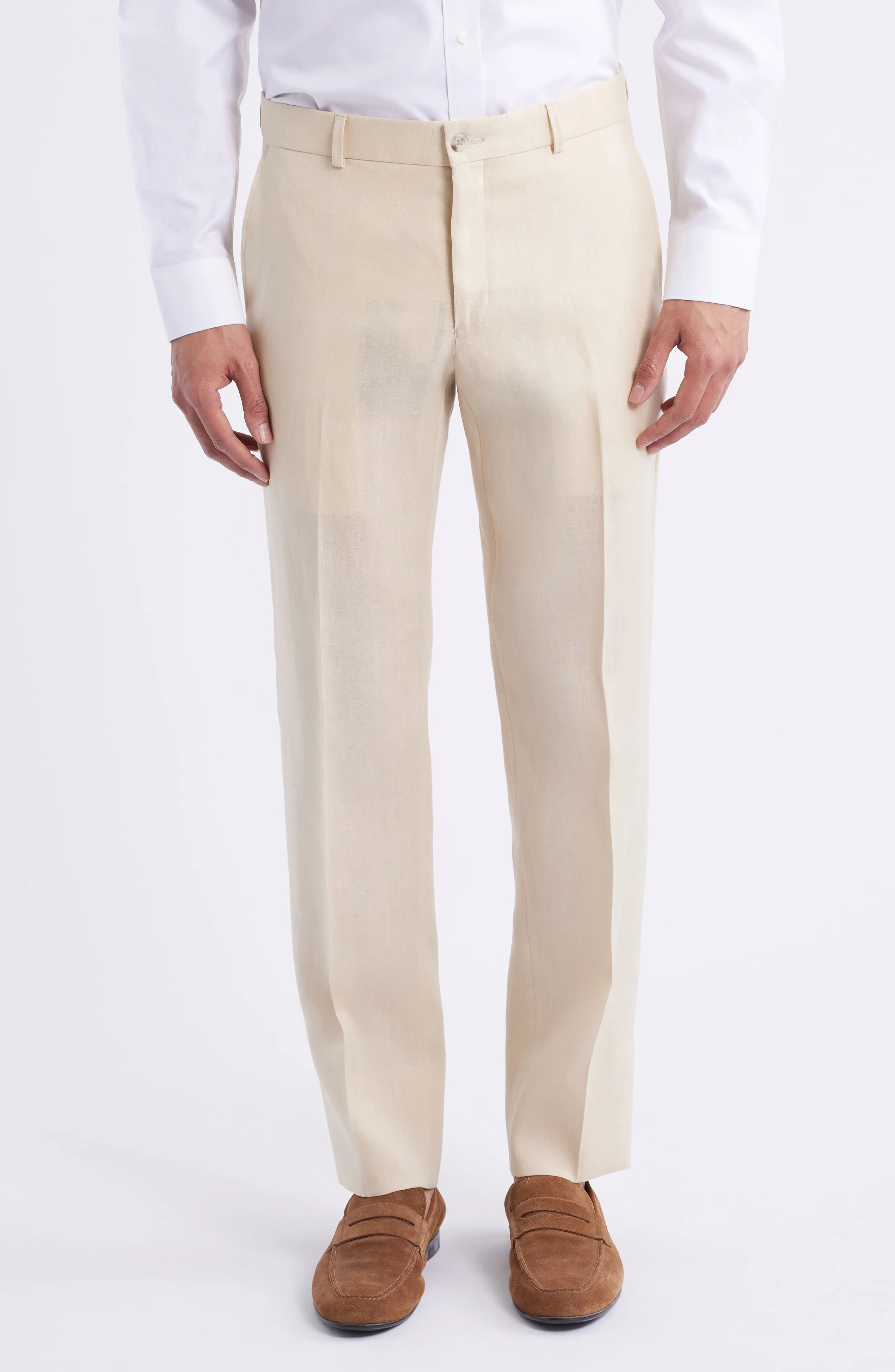 Flat Front Linen Pants (Men) | Nordstrom | Nordstrom