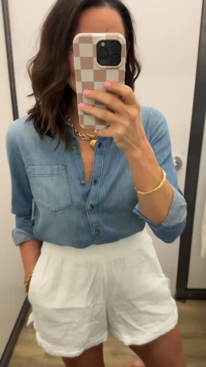 love a classic, easy outfit like this 🤍 lightweight button down + linen shorts is always a go-to. these old navy shorts are on sale for $20 and sooo good—comfy, flattering, and easy to style all summer ✨

#oldnavystyle #linenoutfit #summeroutfit #classicstyle #casualchic #everydayoutfit #affordablefashion #neutralstyle #ltkstyle #ltkfashion
