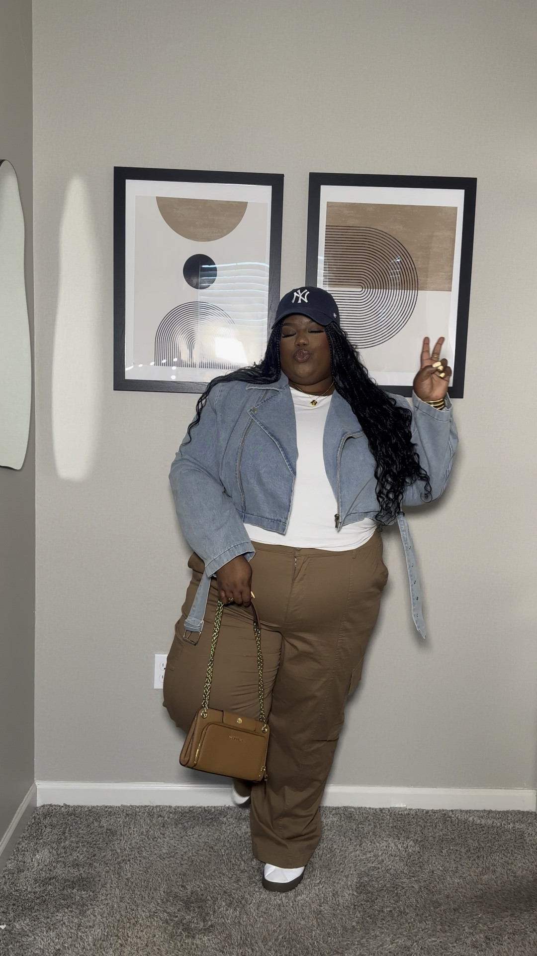 Fall outfit inspo  - Top + bottom is in a 2x, jacket is in a 3x the bag is old but I linked similar options below

#LTKStyleTip #LTKPlusSize #LTKMidsize