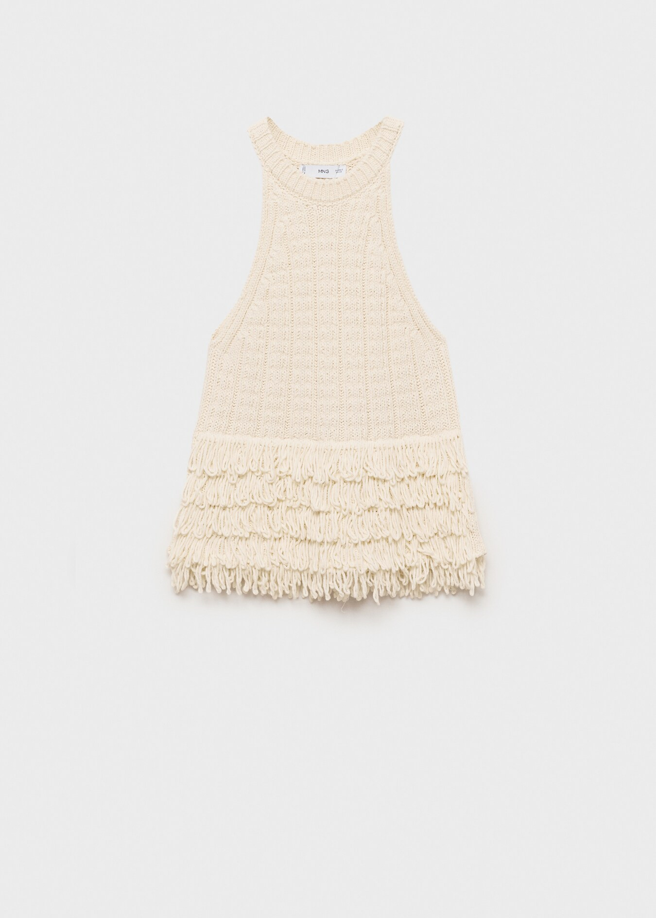 Fringed detail knit top | MANGO (US)