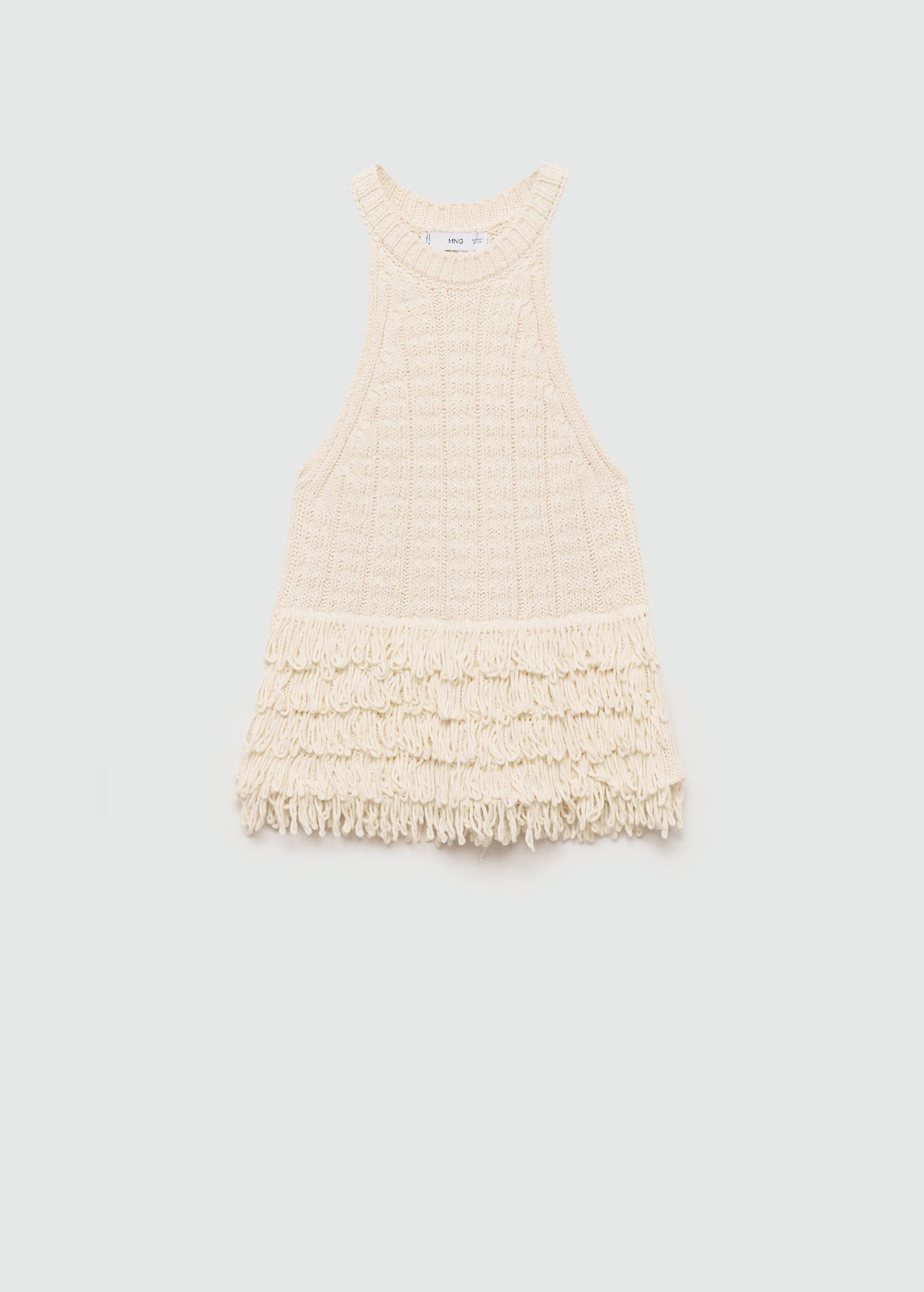 Fringed detail knit top | MANGO (US)