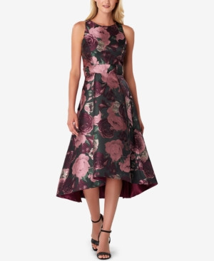 Tahari Asl Metallic Jacquard Midi Dress | Macys (US)