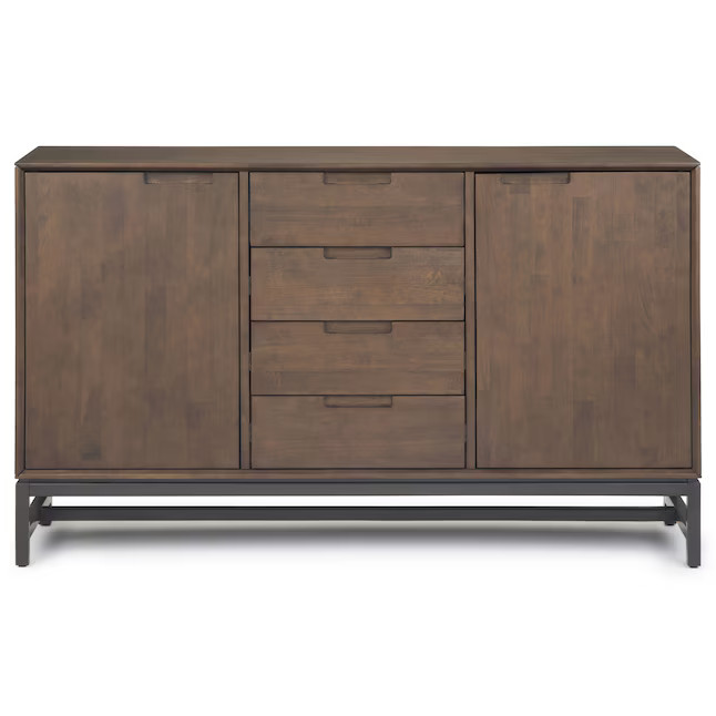 Simpli Home Banting Contemporary/Modern Walnut Brown Metal Rubberwood SideboardItem #5032865 |Mod... | Lowe's