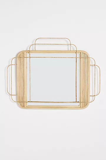 Sculpted Rattan Mirror | Anthropologie (US)