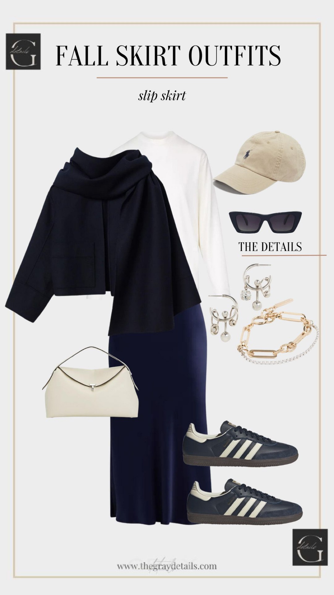 Fall outfit idea

Scarf jacket
Slip skirt
Samba sneaker 
Toteme bag 
Baseball cap 

#LTKover40 #LTKstyletip #LTKitbag