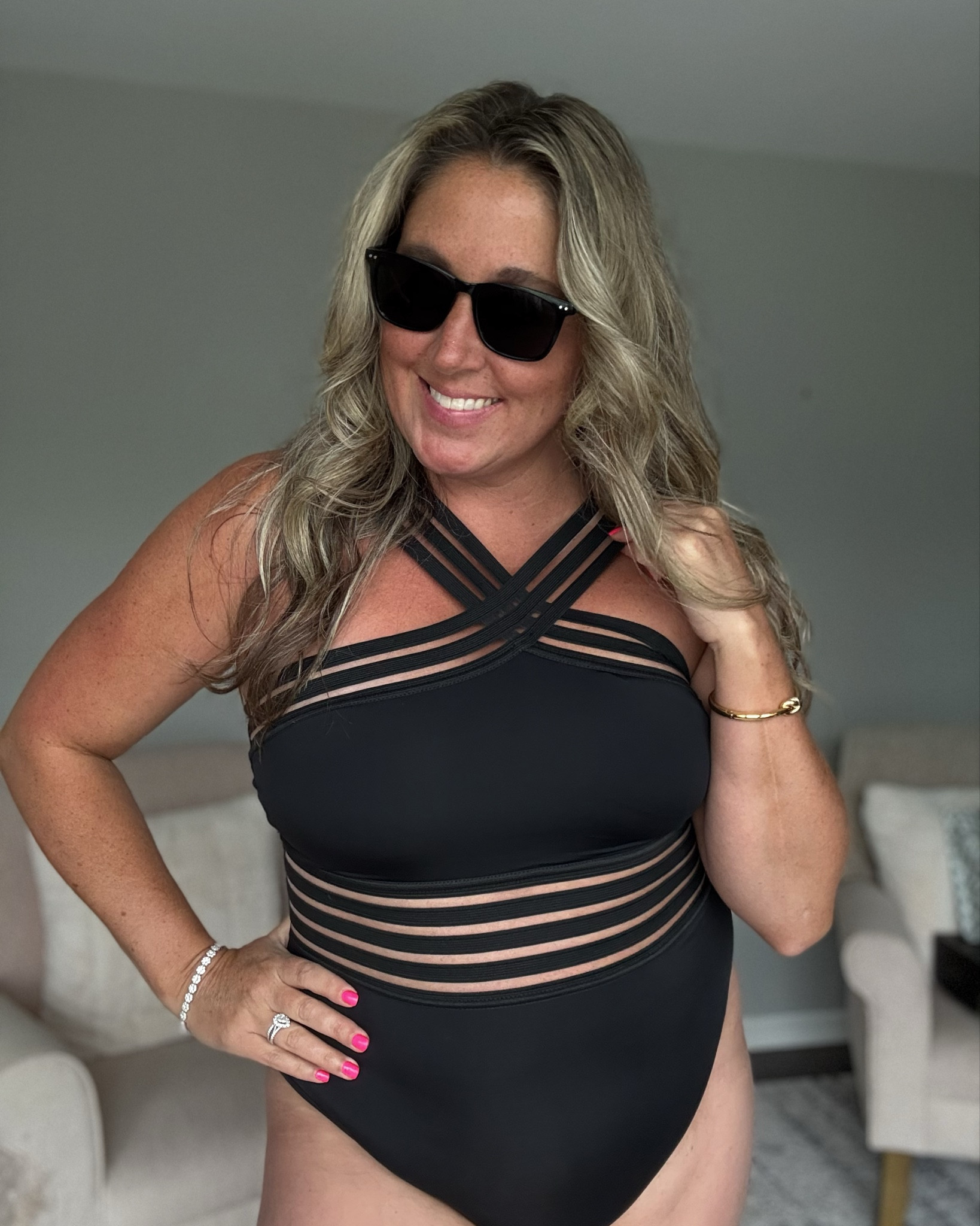 I found the perfect one piece swimsuit! This peek a boo mesh style suit is super flattering and hugs your curves in all of the right places! 👙

#LTKSwim #LTKSummerEdit #LTKMidsize
