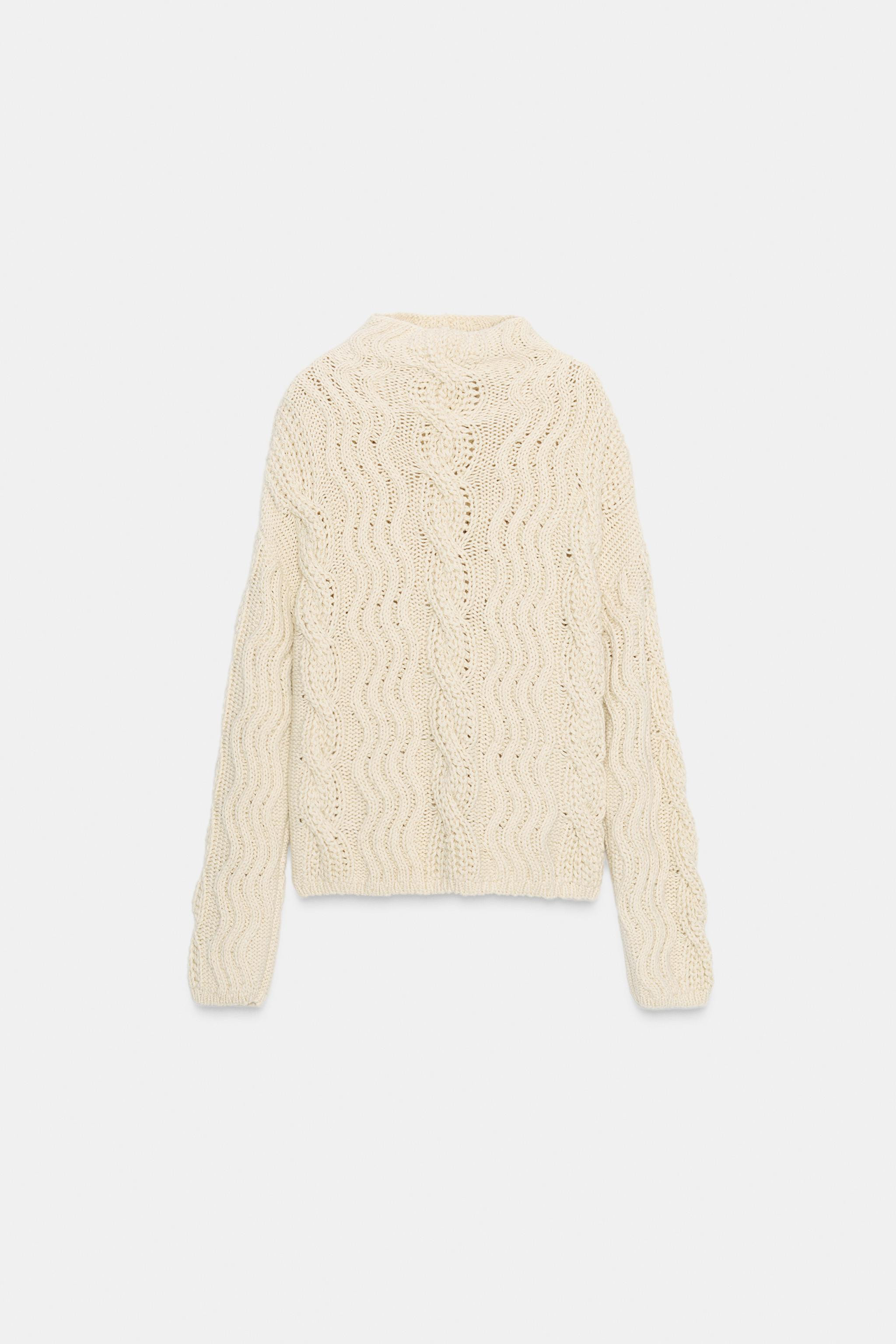 WOOL CABLE-KNIT JUMPER | Zara US
