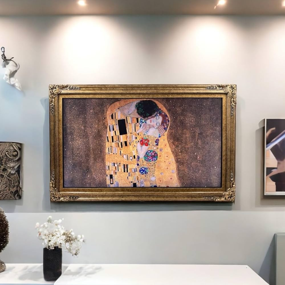 TV frame for Samsung The Frame TV, fits 32, 43, and 50 inch TVS. Marble Gold Finish (not for use ... | Amazon (US)