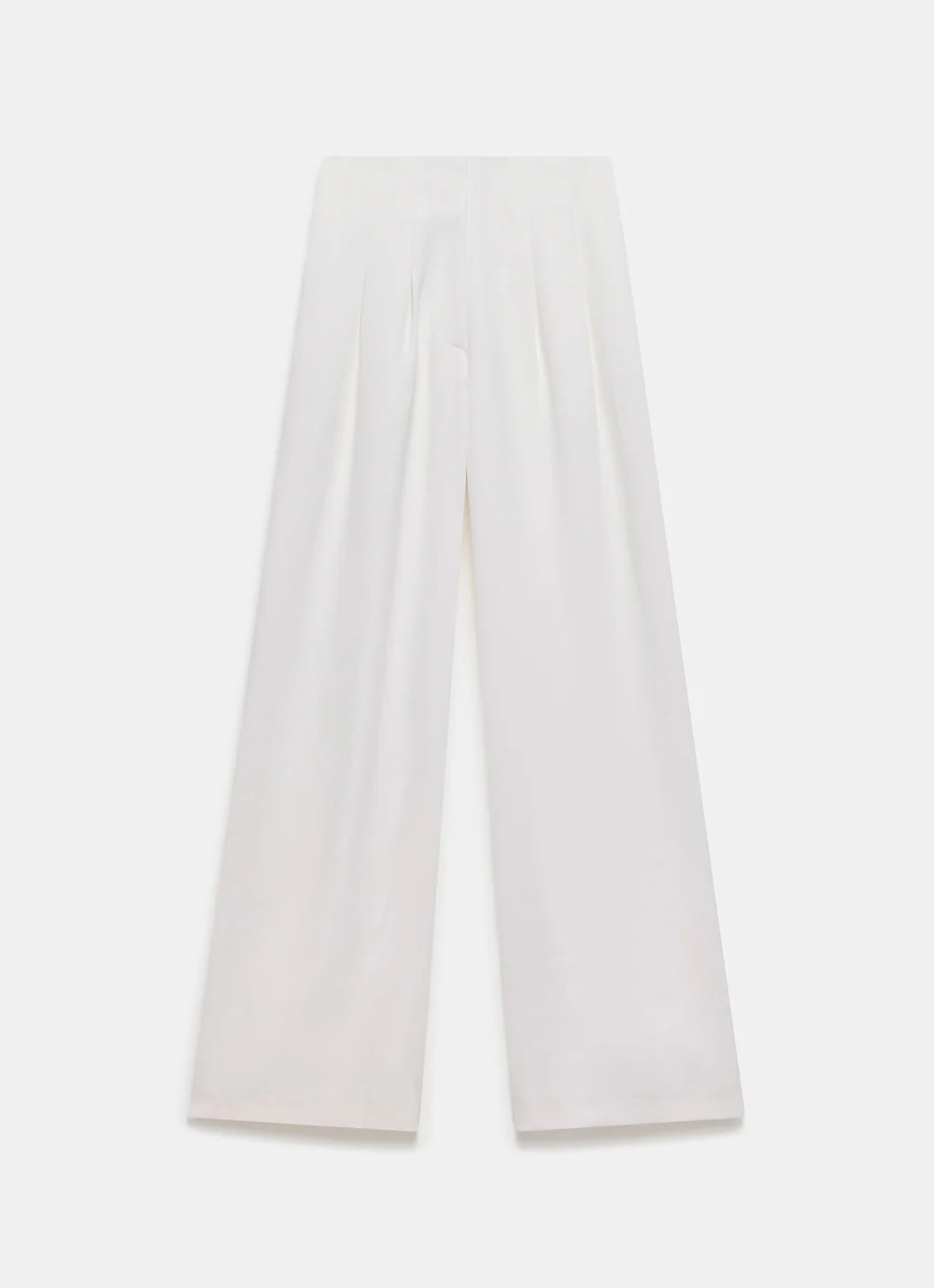 White Wide Leg Darted Trousers | Mint Velvet