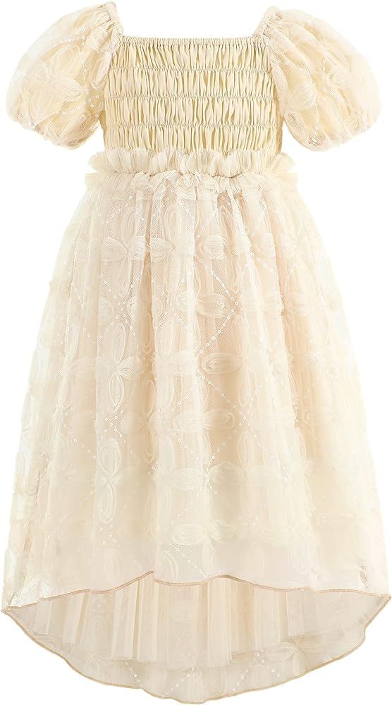 Gmmidea Girls Sequin Tulle Dress Ruffle Sparkle Birthday Party Toddler Baby Tutu Dress | Amazon (US)